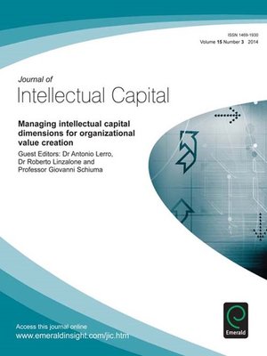 cover image of Journal of Intellectual Capital, Volume 15, Issue 3